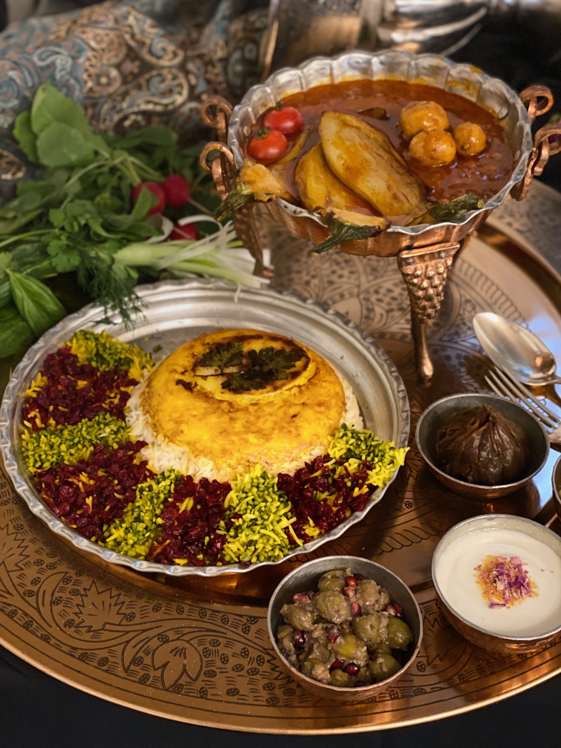 Khoreshte Gheyme Bademjan / Eintopf mit Auberginen (vegetarisch)