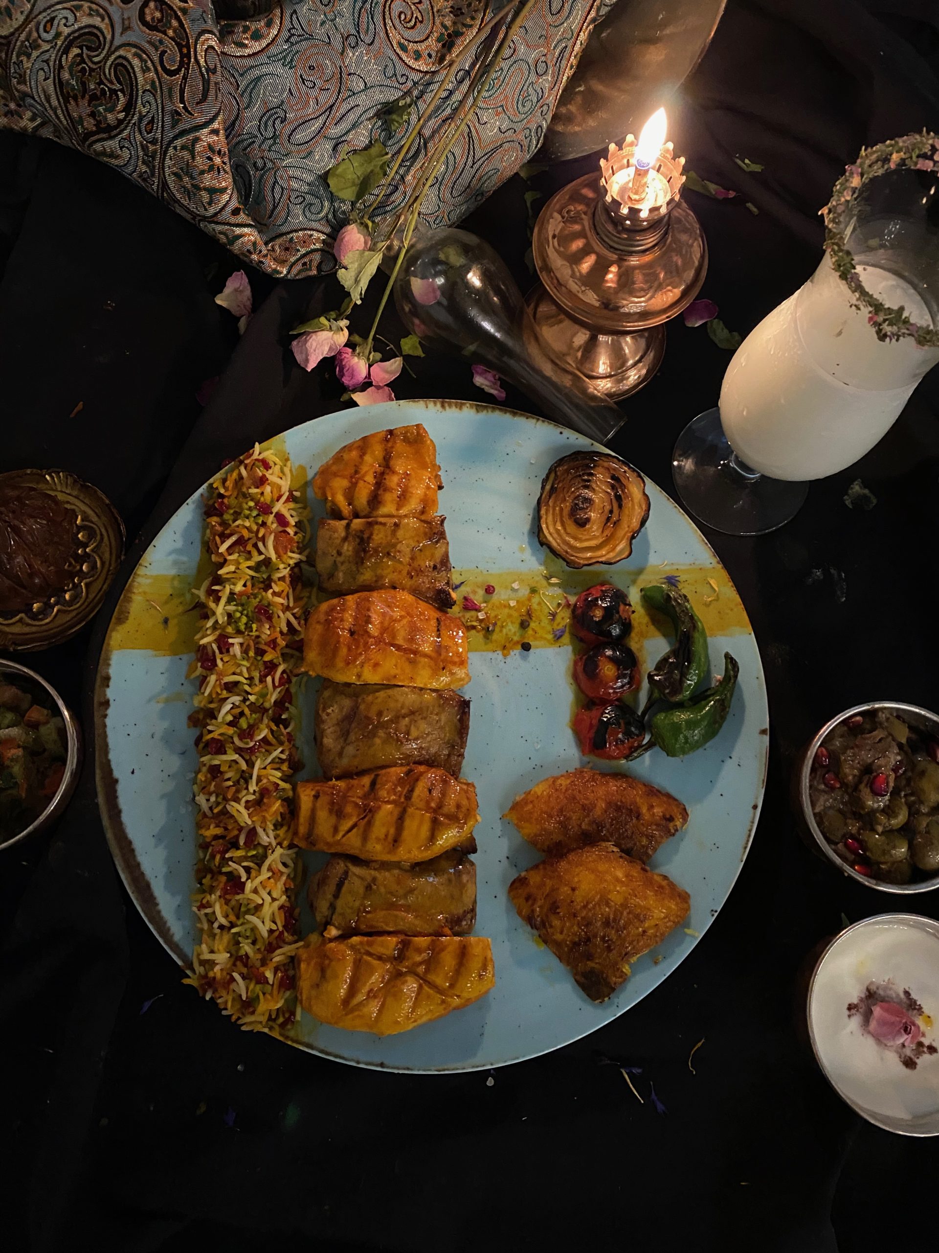 Kabab Bakhtiari / Kalbsfilet - und Pouletfilet