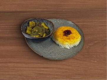 Khoreshte Ghorme Sabzi mit Safranreis